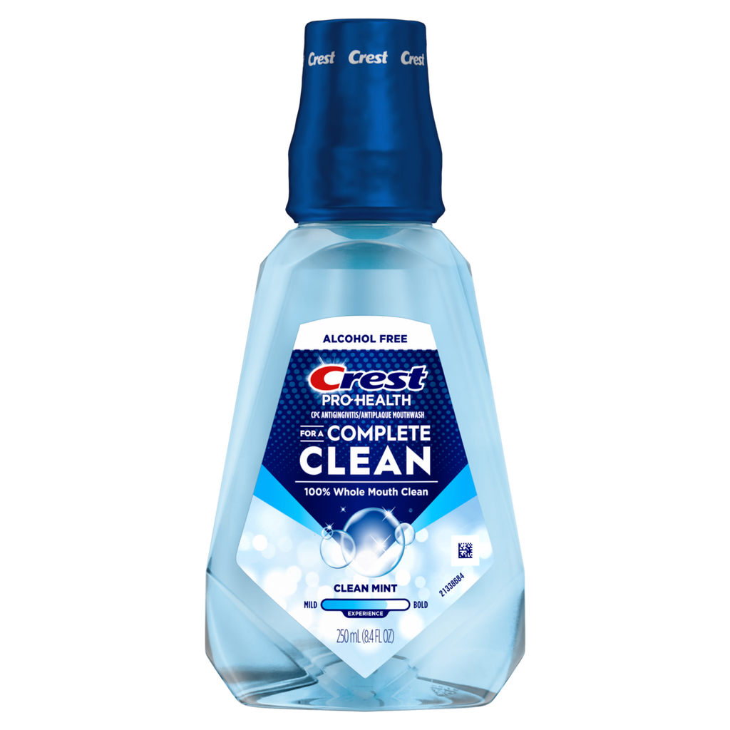 Crest Mouthwash Pro Health Complete Clean Cpc (Cetylpyridinium Chloride) Antigingivitis/Antiplaque Alcohol Free Clean Mint - 8.4oz/6pk