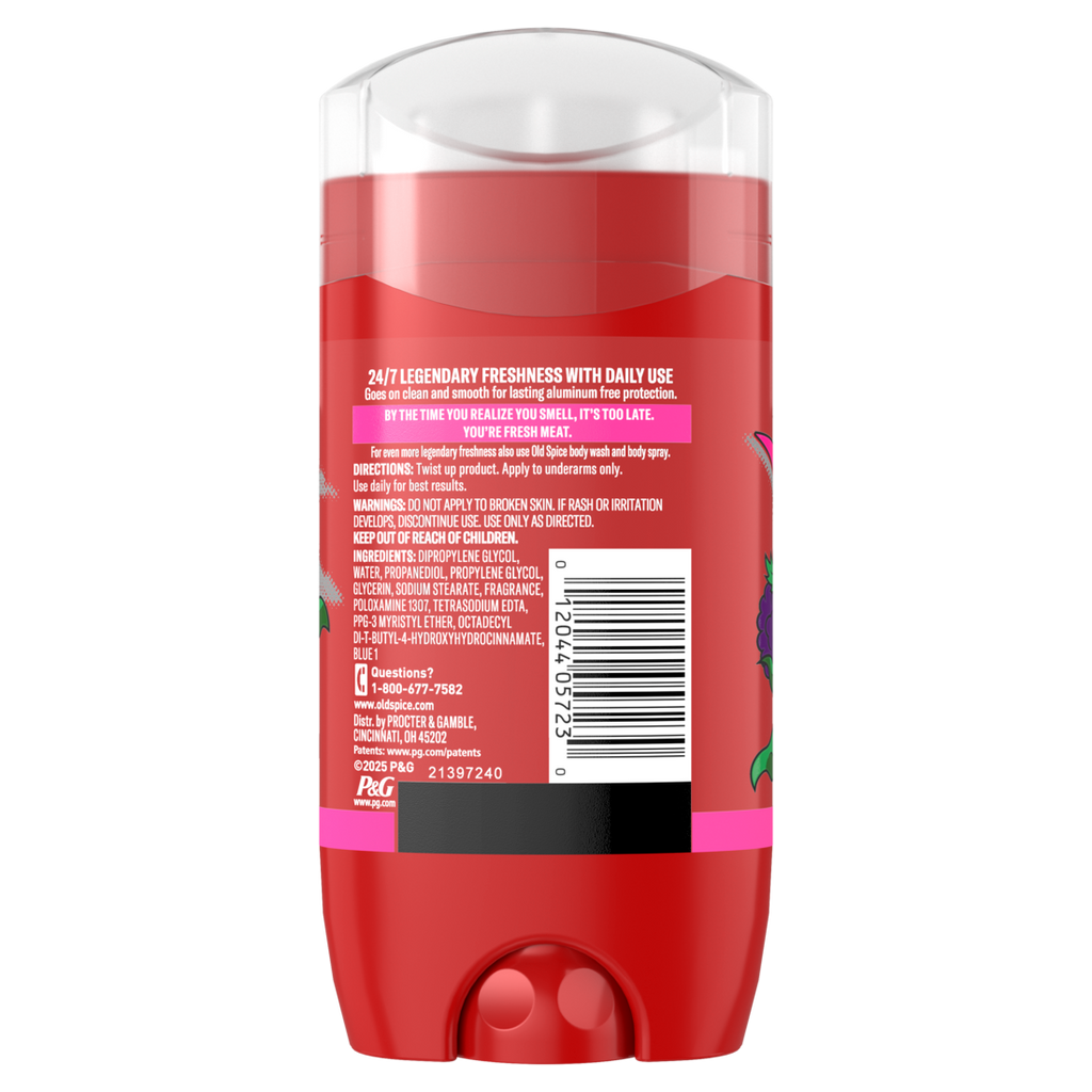 Old Spice Aluminum Free Deodorant For Men 24/7 Freshness Long Lasting Odor Protection Legendary Fragrance Raptorstrike Dark Berry Scent - 3oz/12pk