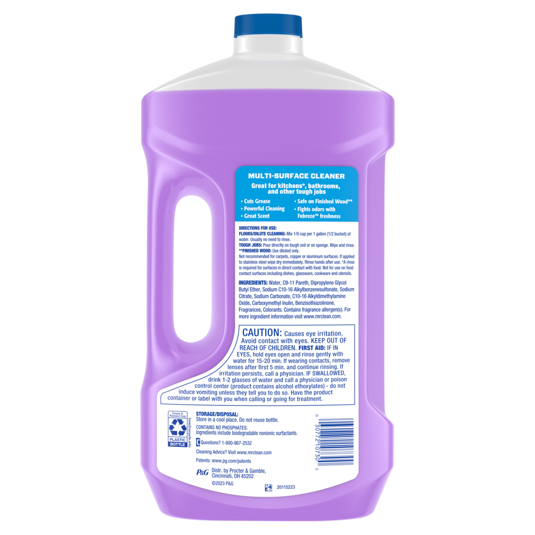 Mr. Clean All Purpose Cleaner  Floor Cleaner For Mopping Cleaning Liquid Lavender - 64oz/4pk
