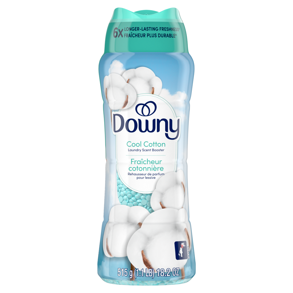 Downy Cool Cotton In-Wash Laundry Scent Booster Beads Laundry Scent Beads  Long-Lasting Freshness - 18.2oz/4pk