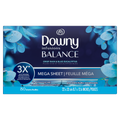 Infusions Mega Dryer Sheets Laundry Fabric Softener Balance Crisp Rain And Blue Eucalyptus - 80ct/4pk