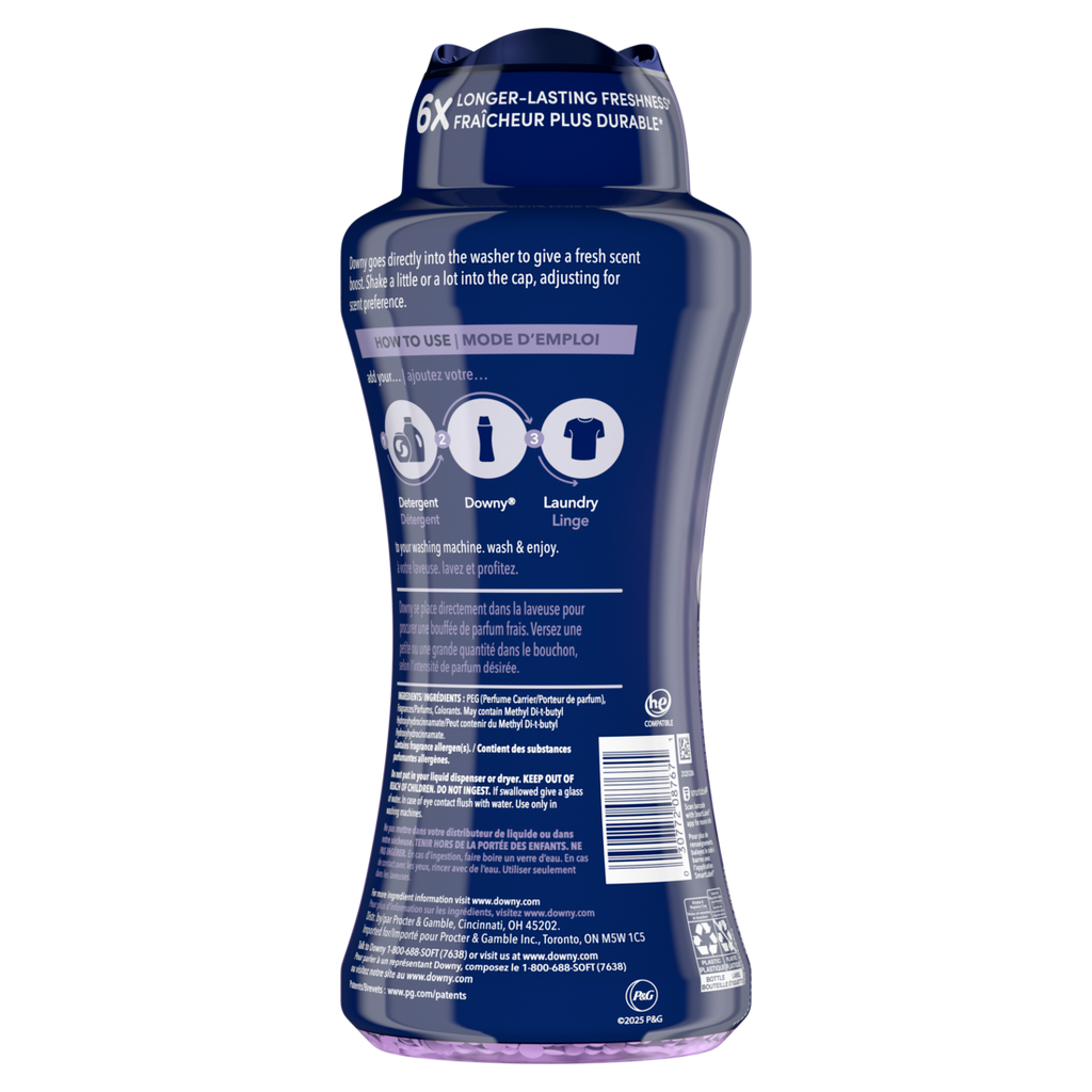 Downy Calm In-Wash Laundry Scent Booster Beads Soothing Lavender And Vanilla Bean Scent Laundry Scent Beads  Long-Lasting Freshness - 24oz/4pk