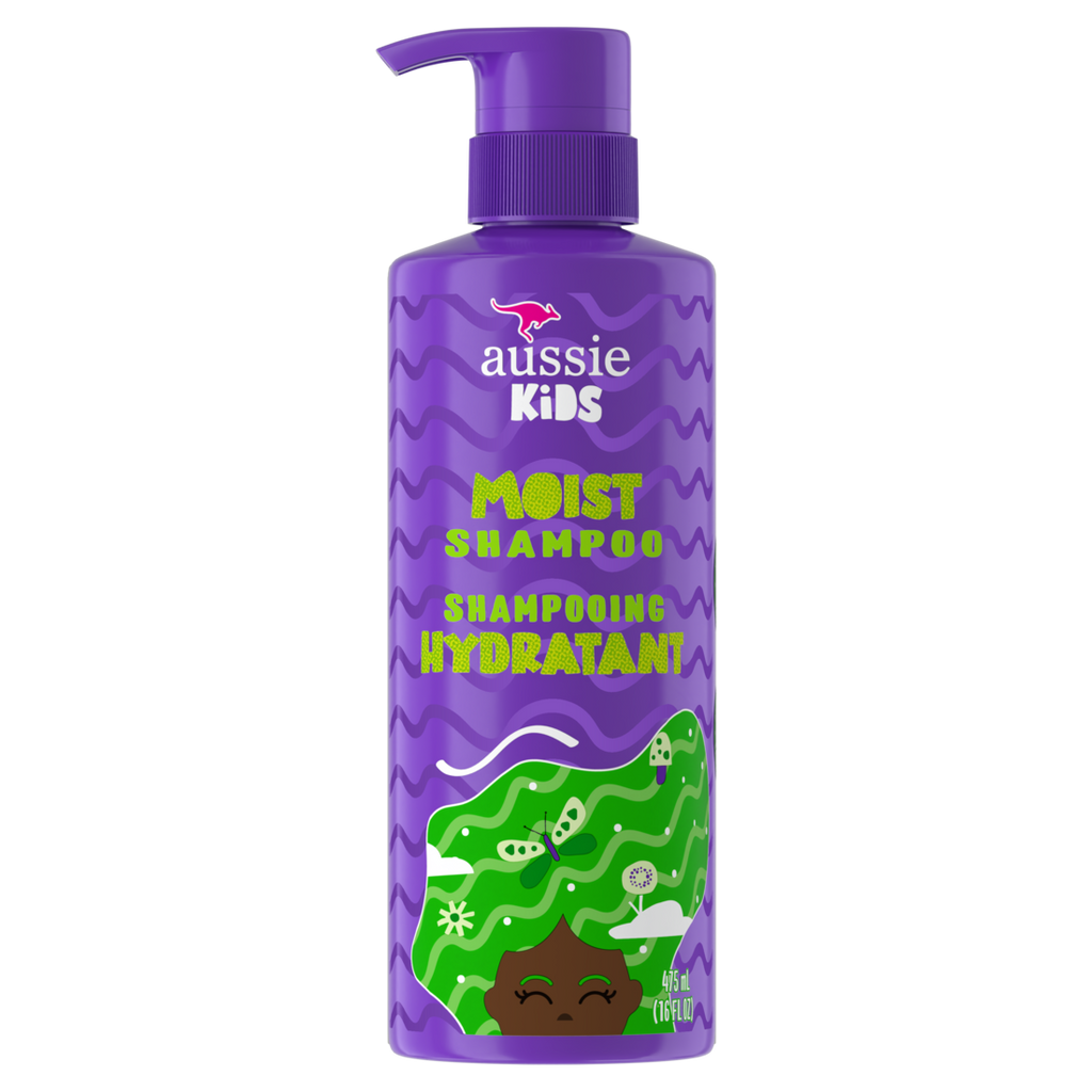 Aussie Kids Moist Sulfate Free Shampoo Dye Free & Paraben Free Shampoo For Kids Kids Shampoo For Curly Hair - 16oz/4pk