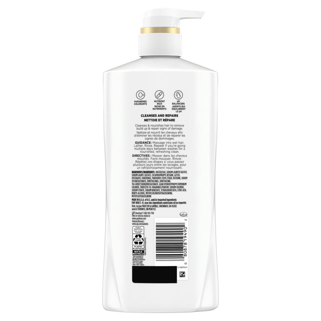 Pantene Repair & Protect 2-in-1 Shampoo & Conditioner - 17.9oz/4pk