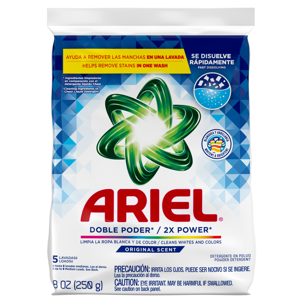 Ariel Powder Laundry Detergent Original Scent 0.25kg 5 Loads - 8oz/48pk