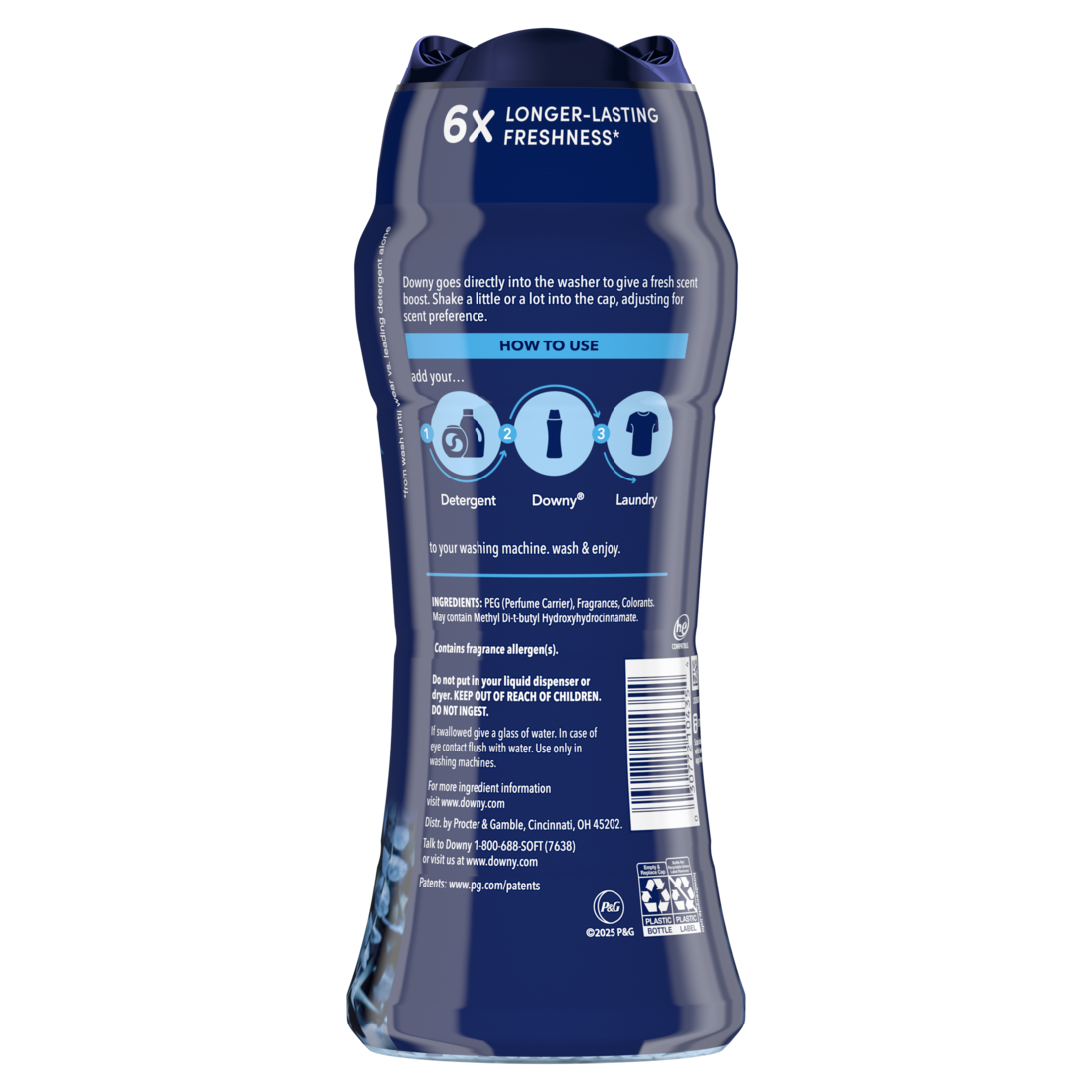 Downy Balance In-Wash Laundry Scent Booster Beads Crisp Rain And Blue Eucalyptus Scent Laundry Scent Beads  Long-Lasting Freshness - 12.2oz/4pk