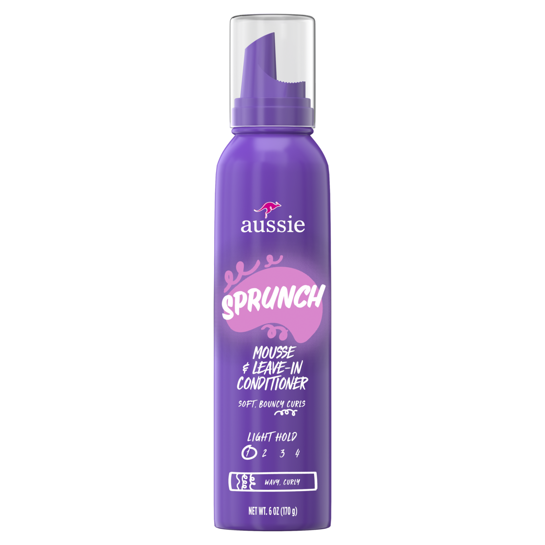 Aussie Sprunch Mousse & Leave-In Conditioner For Curly & Wavy Hair - 6oz/12pk