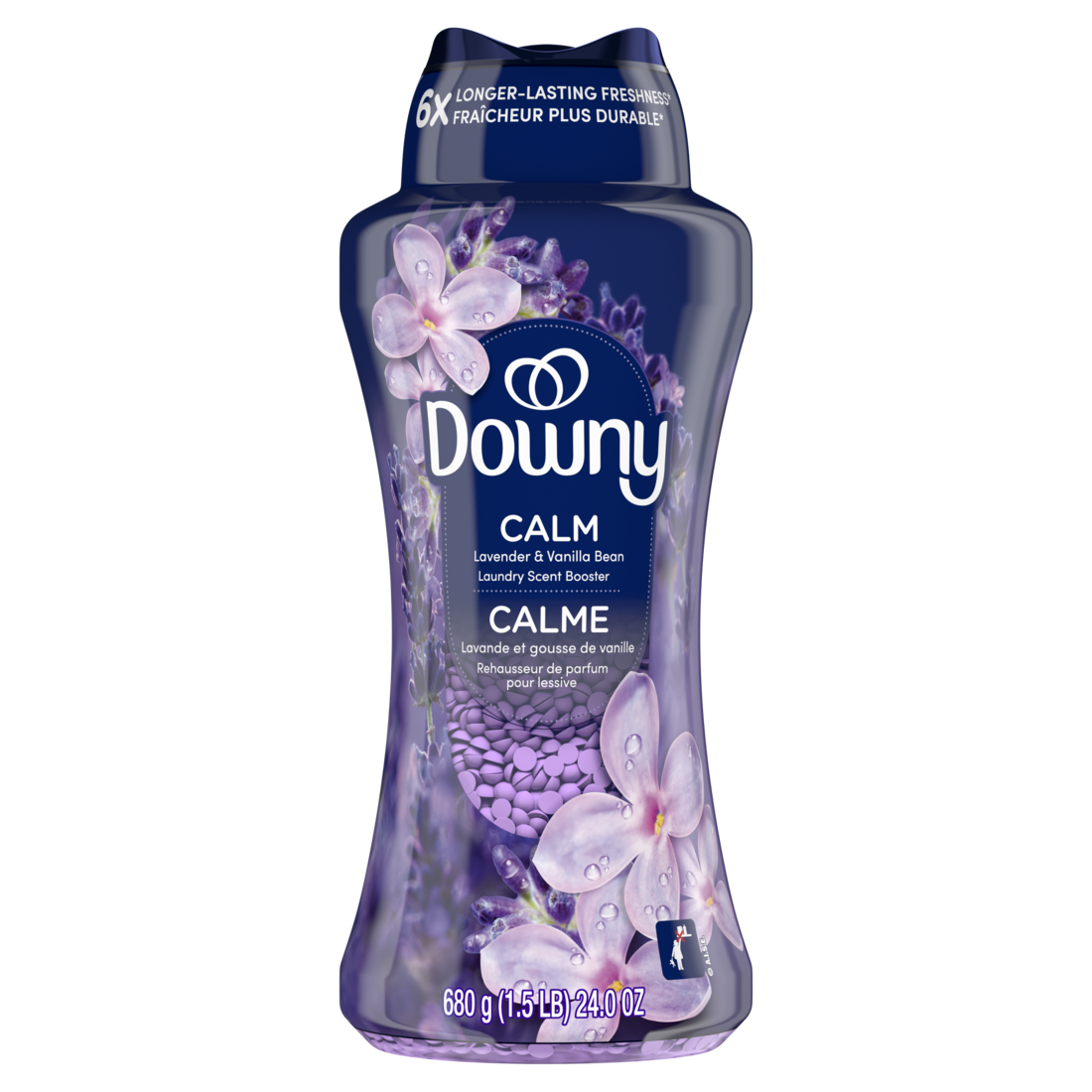Downy Calm In-Wash Laundry Scent Booster Beads Soothing Lavender And Vanilla Bean Scent Laundry Scent Beads  Long-Lasting Freshness - 24oz/4pk