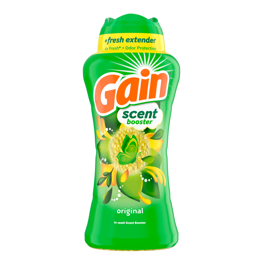 Gain In-Wash Laundry Scent Booster Original Scent Fresh Extender + Odor Protection - 24oz/4pk