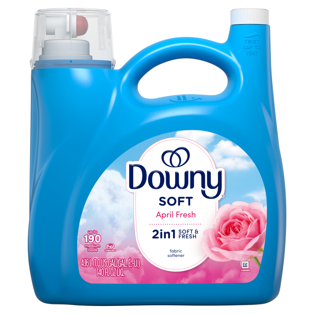 Downy Soft 2-in-1 Soft And Fresh Liquid Fabric Softener April Fresh 190 Loads Fabric Conditioner Liquid Provides Softness And Freshness For Fabrics - 140oz/4pk
