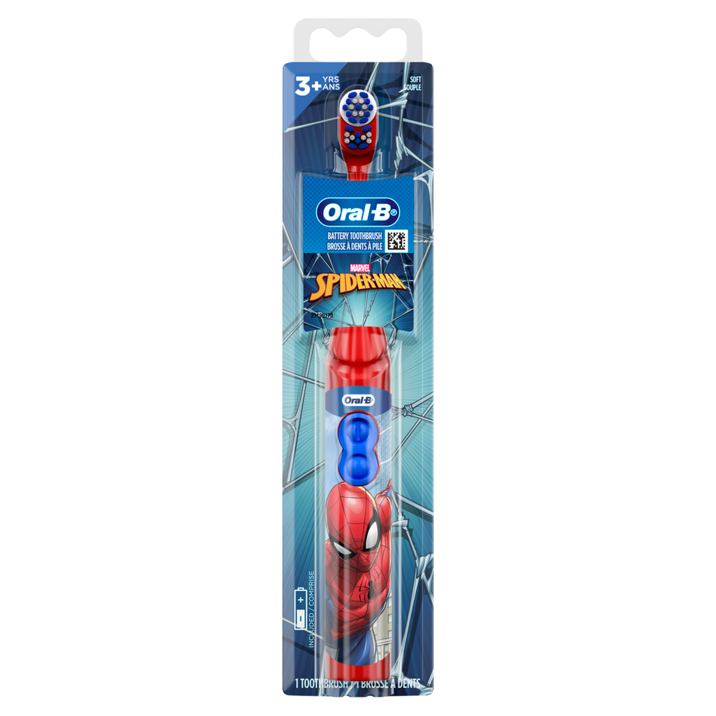 Oral-B Kid's Battery Toothbrush Featuring Marvel's Spiderman Soft Bristles For Kids 3+ - 1ct/24pk