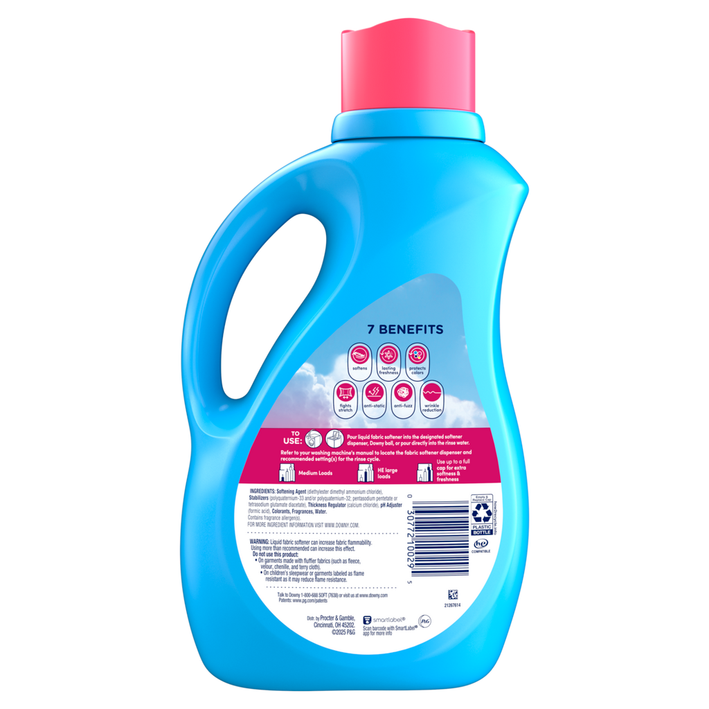 Downy Soft 2-in-1 Soft And Fresh Liquid Fabric Softener April Fresh 105 Loads Fabric Conditioner Liquid Provides Softness And Freshness For Fabrics - 77oz/4pk