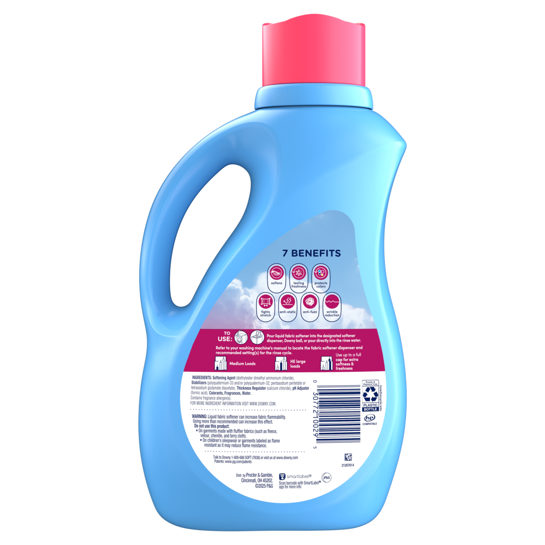 Downy Soft 2-in-1 Soft And Fresh Liquid Fabric Softener April Fresh 105 Loads Fabric Conditioner Liquid Provides Softness And Freshness For Fabrics - 77oz/4pk