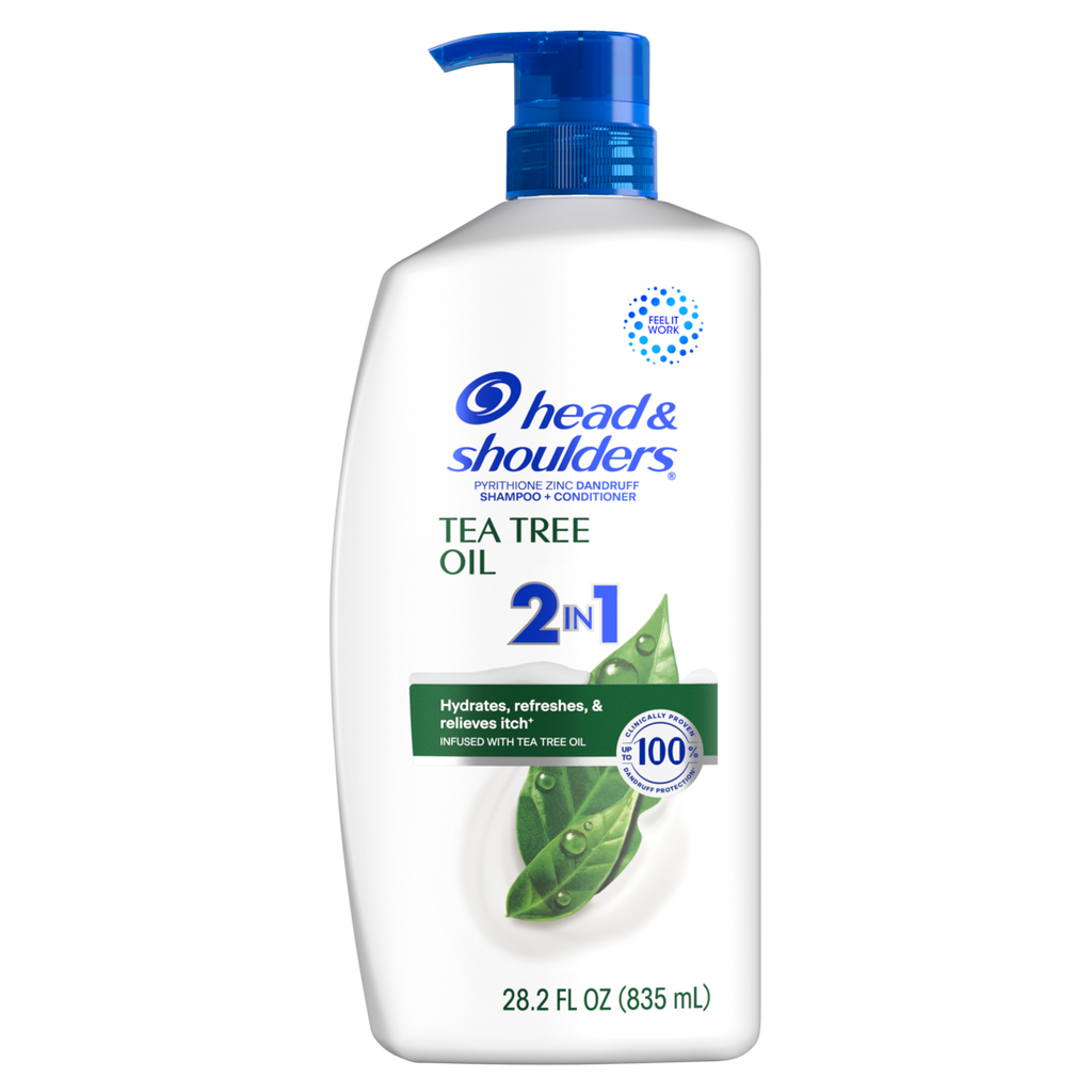 Head And Shoulders 2-in-1 Dandruff Shampoo And Conditioner Anti-Dandruff Treatment Tea Tree Oil For Daily Use Paraben Free - 28.2oz/4pk