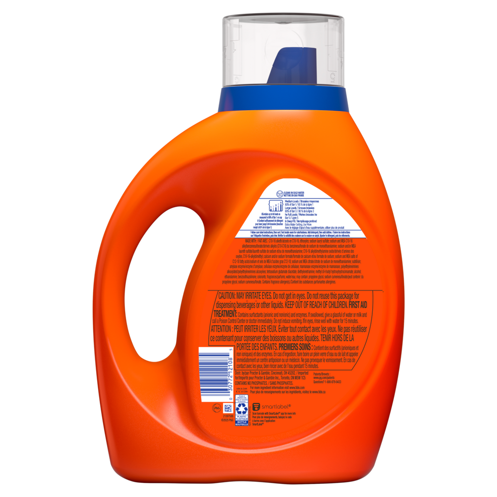 Tide Liquid Laundry Detergent Original Scent 64 Loads Boosted Clean Even In Cold Water Laundry Soap Concentrated Liquid Detergent - 80oz/4pk