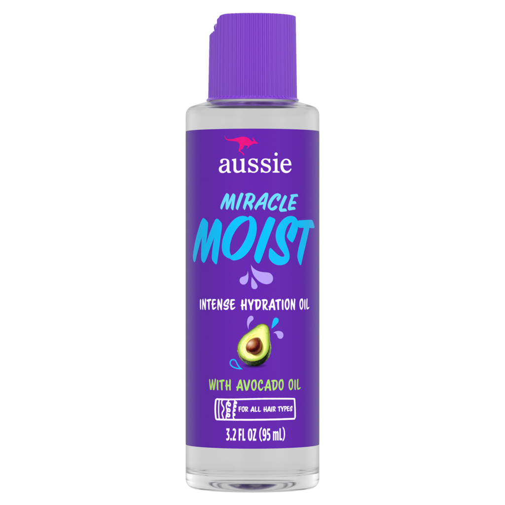 Aussie Miracle Moist Intense Hydration Hair Oil For All Hair Types Paraben-Free - 3.2oz/12pk