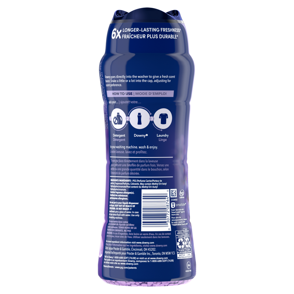 Downy Calm In-Wash Laundry Scent Booster Beads Soothing Lavender And Vanilla Bean Scent Laundry Scent Beads  Long-Lasting Freshness - 18.2oz/4pk