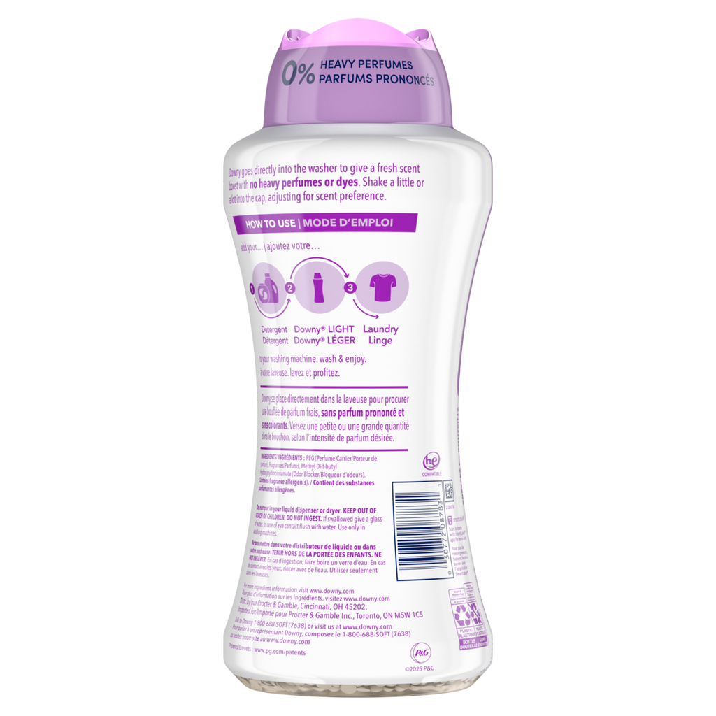 Downy Light Laundry Scent Booster Beads White Lavender Scent In-Wash Fabric Beads Designed To Be Gentle With A Light Boost Of Scent No Heavy Perfumes - 24oz/4pk