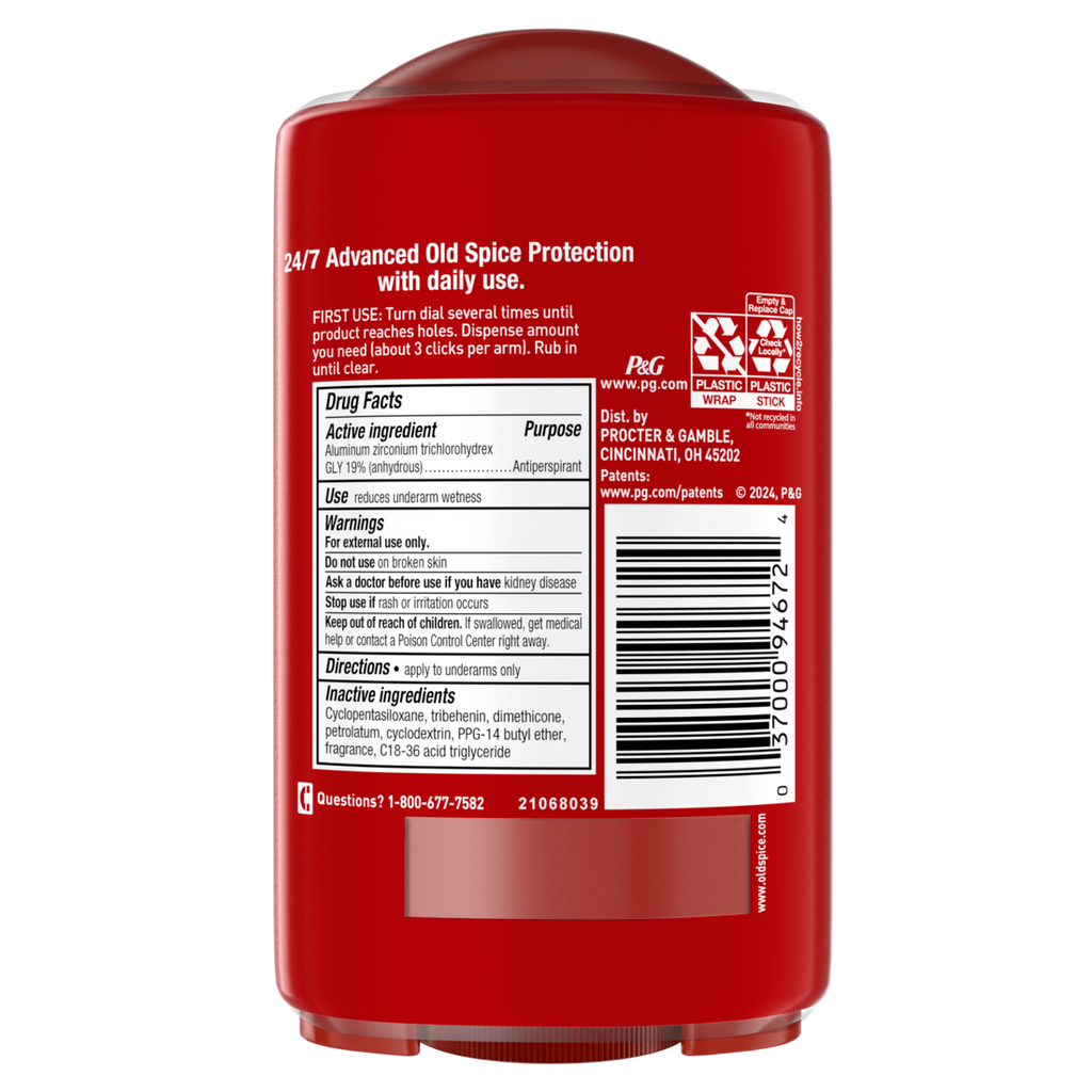 Old Spice Antiperspirant Deodorant For Men 24/7 Freshness Lasting Sweat And Odor Protection Legendary Fragrance  Pure Sport Plus Twin Pack - (2x2.6)oz/6pk