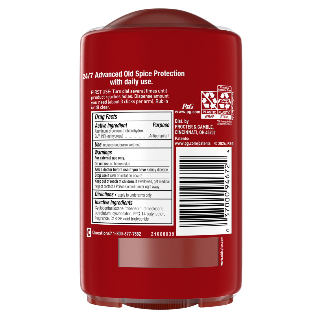 Old Spice Antiperspirant Deodorant For Men 24/7 Freshness Lasting Sweat And Odor Protection Legendary Fragrance  Pure Sport Plus Twin Pack - (2x2.6)oz/6pk