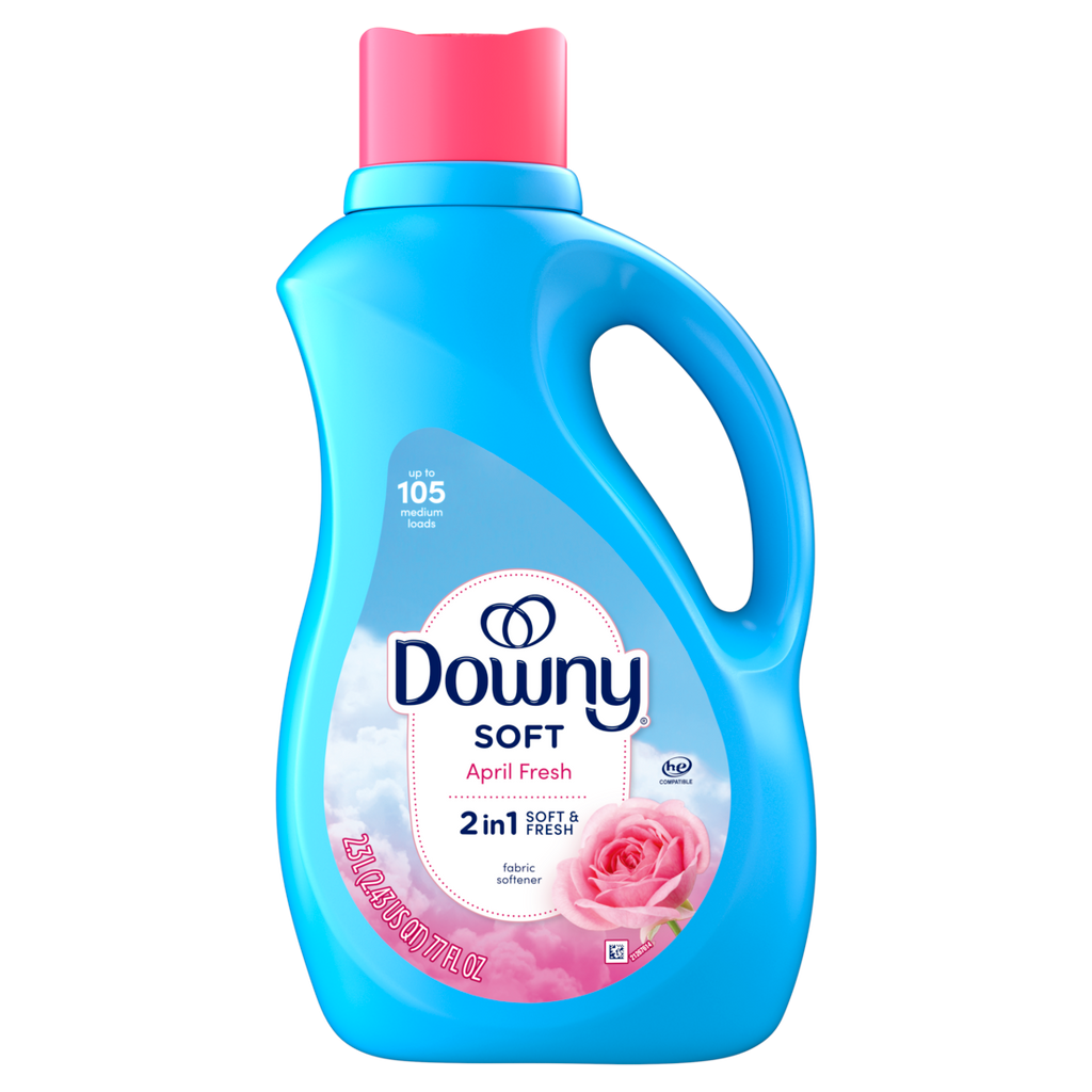 Downy Soft 2-in-1 Soft And Fresh Liquid Fabric Softener April Fresh 105 Loads Fabric Conditioner Liquid Provides Softness And Freshness For Fabrics - 77oz/4pk