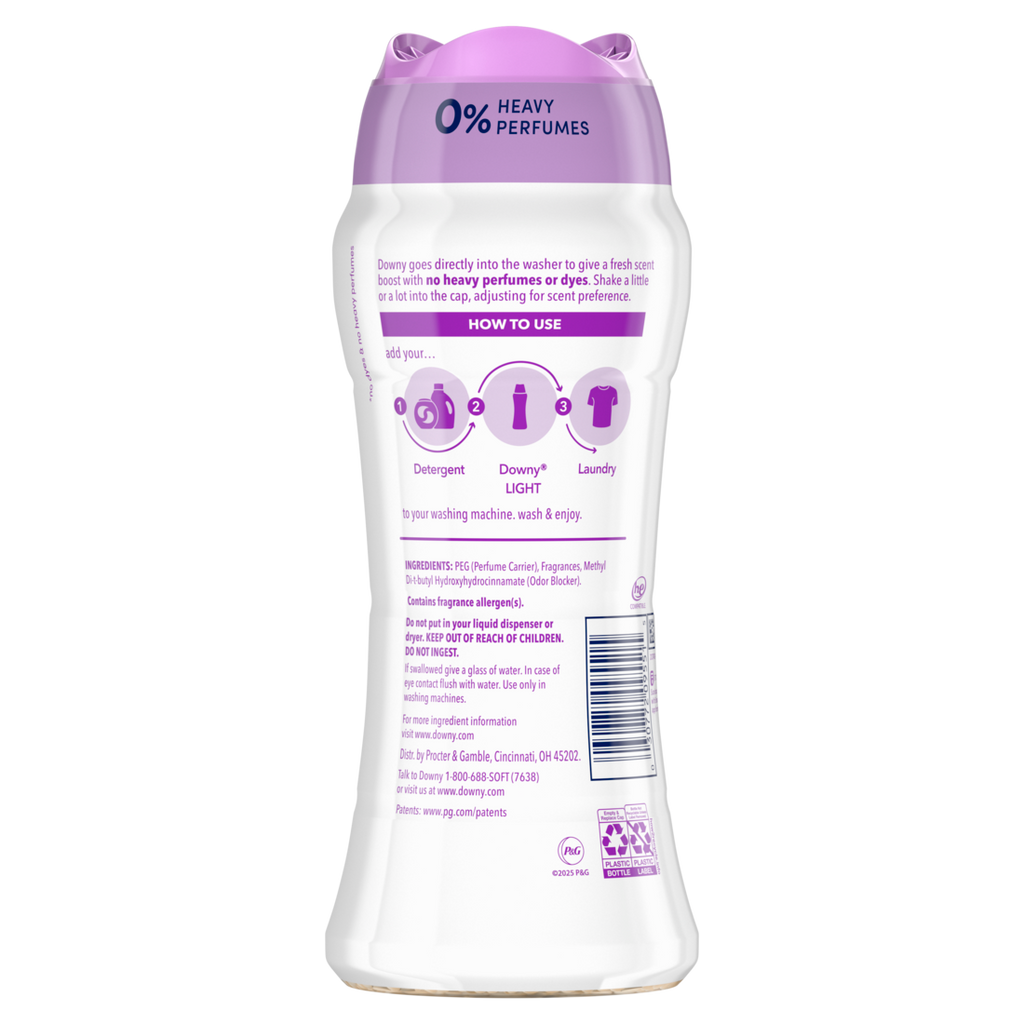 Downy Light Laundry Scent Booster Beads White Lavender Scent In-Wash Fabric Beads Designed To Be Gentle With A Light Boost Of Scent No Heavy Perfumes - 12.2oz/4pk