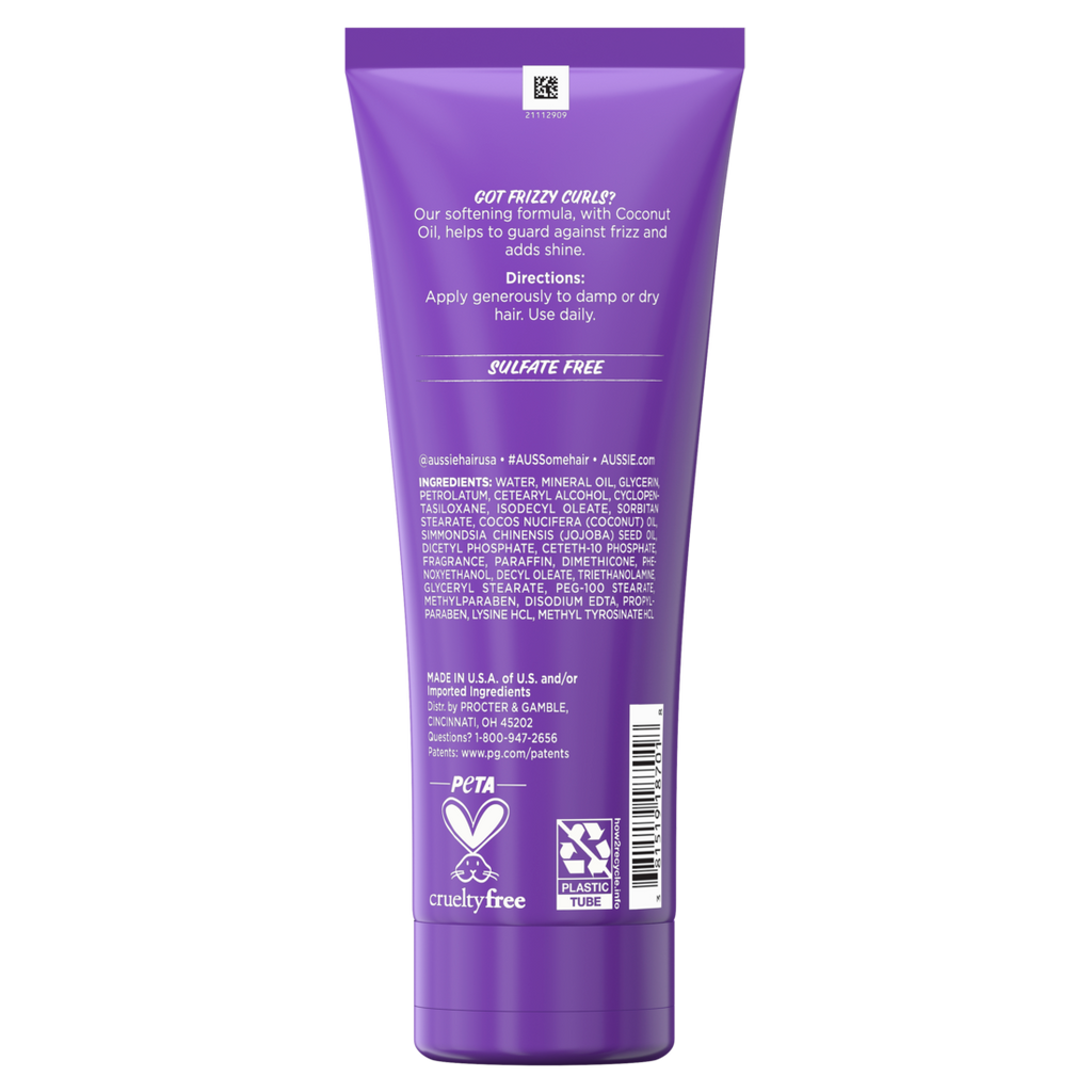 Aussie Miracle Curls Frizz-Taming Cream For Frizz-Free Curly Hair - 6.8oz/12pk
