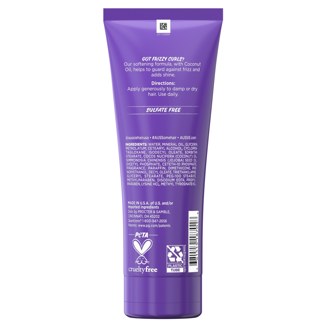 Aussie Miracle Curls Frizz-Taming Cream For Frizz-Free Curly Hair - 6.8oz/12pk