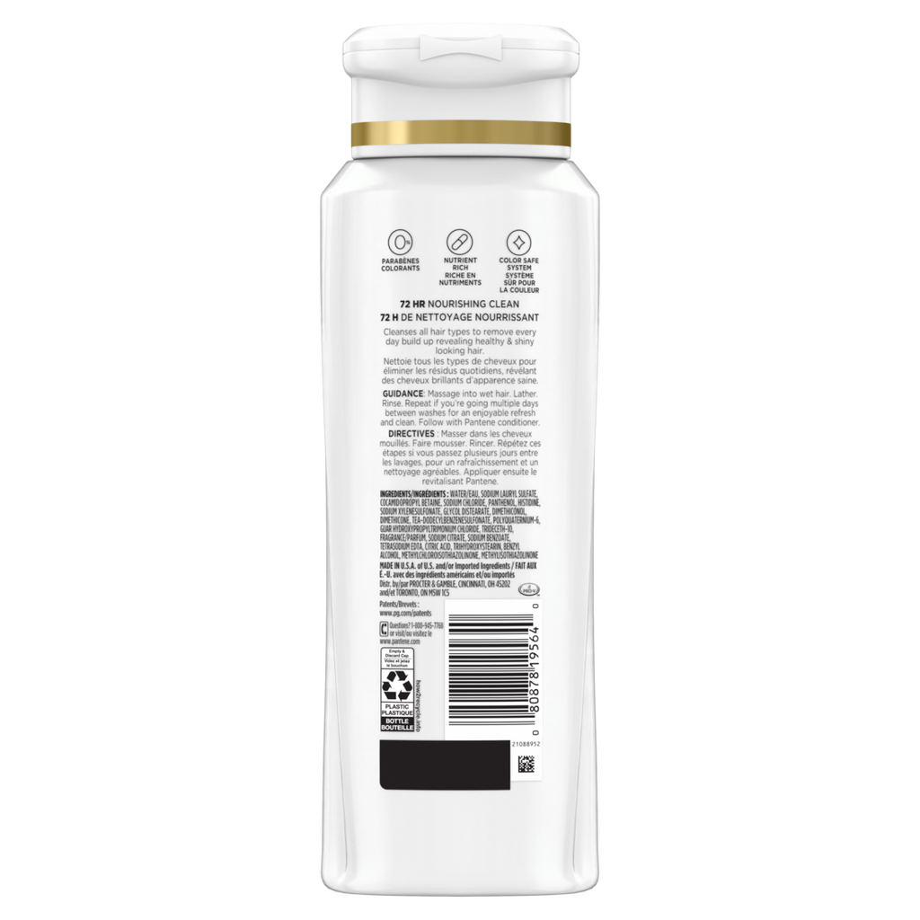 Pantene Classic Clean 72 HR Nourishment Shampoo - 12oz/6pk