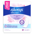 Always Discreet Incontinence Pads For Women With Bladder Leaks Sensitive Skin Pads Moderate Absorbency Regular Length - 57ct/3pk