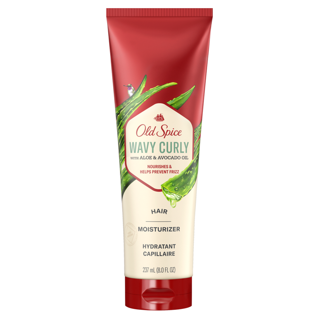 Old Spice Wavy Curly Hair Conditioner For Men Moisturized And Soft Hair With Aloe & Avocado Oil - 8oz/12pk