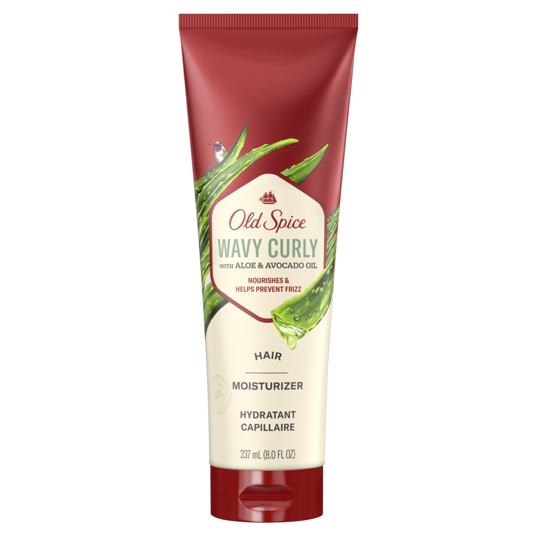 Old Spice Wavy Curly Hair Conditioner For Men Moisturized And Soft Hair With Aloe & Avocado Oil - 8oz/12pk