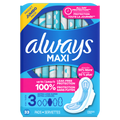 Always Maxi Feminine Pads With Wings For Women Size 3 Extra Long Super Absorbency Unscented - 33ct/3pk