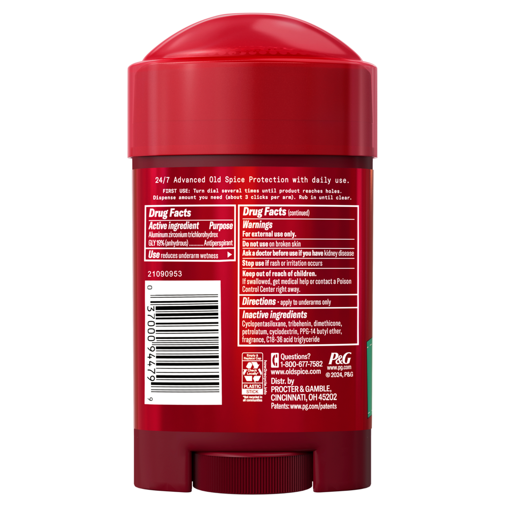 Old Spice Antiperspirant And Deodorant For Men 24/7 Freshness Long Lasting Sweat And Odor Protection Legendary Fragrance Sweat Defense Pure Sport Plus - 2.6oz/12pk