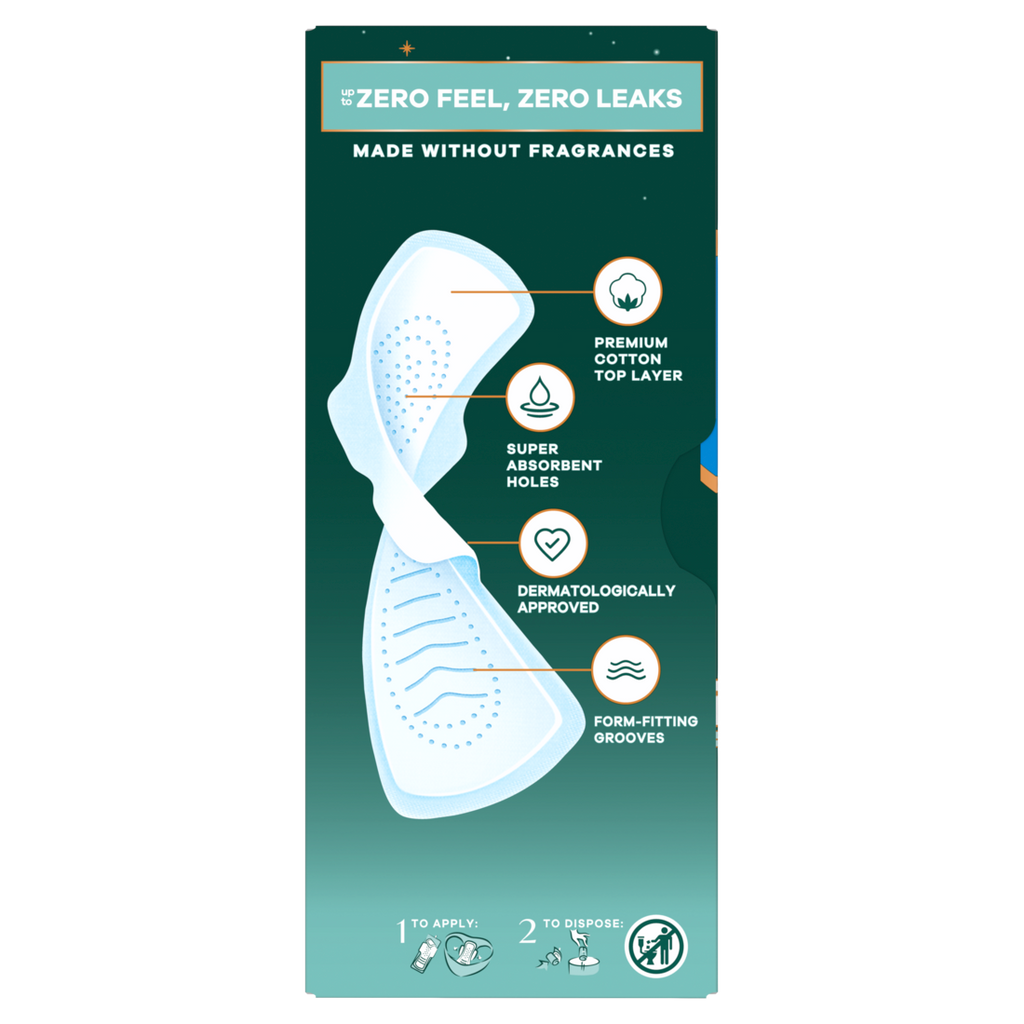 Always Pure Cotton With Flexfoam Pads Size 5 Extra Heavy Overnight With Wings Unscented - 18ct/3pk
