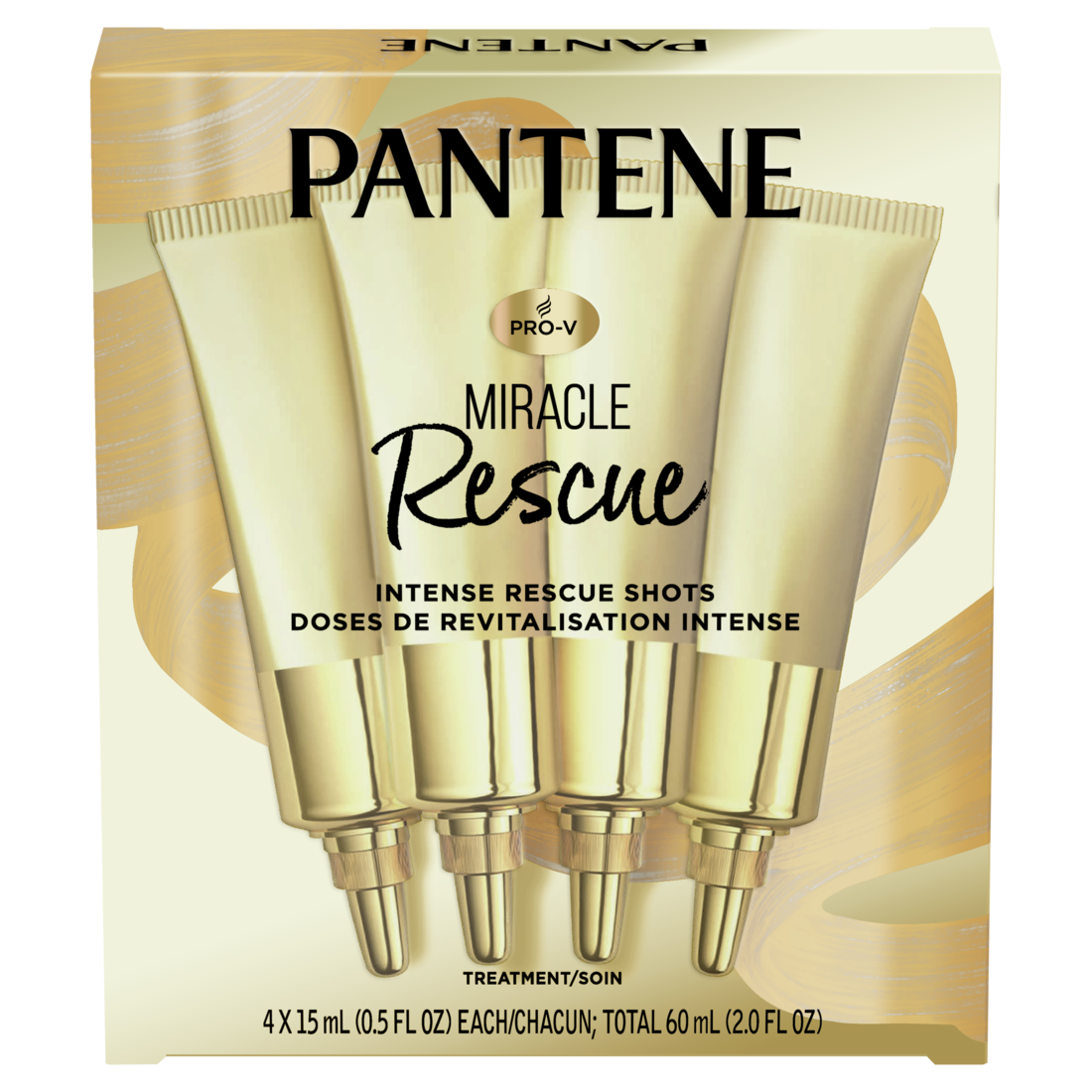 Pantene Intense Rescue Shots Targets Extreme Damage Nourishes & Helps Prevent Split Ends Protects Hair Bonds - (4x0.5)oz/12pk
