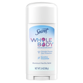 Secret Whole Body Stick Aluminum Free Deodorant For Women Unscented - 2.4oz/12pk