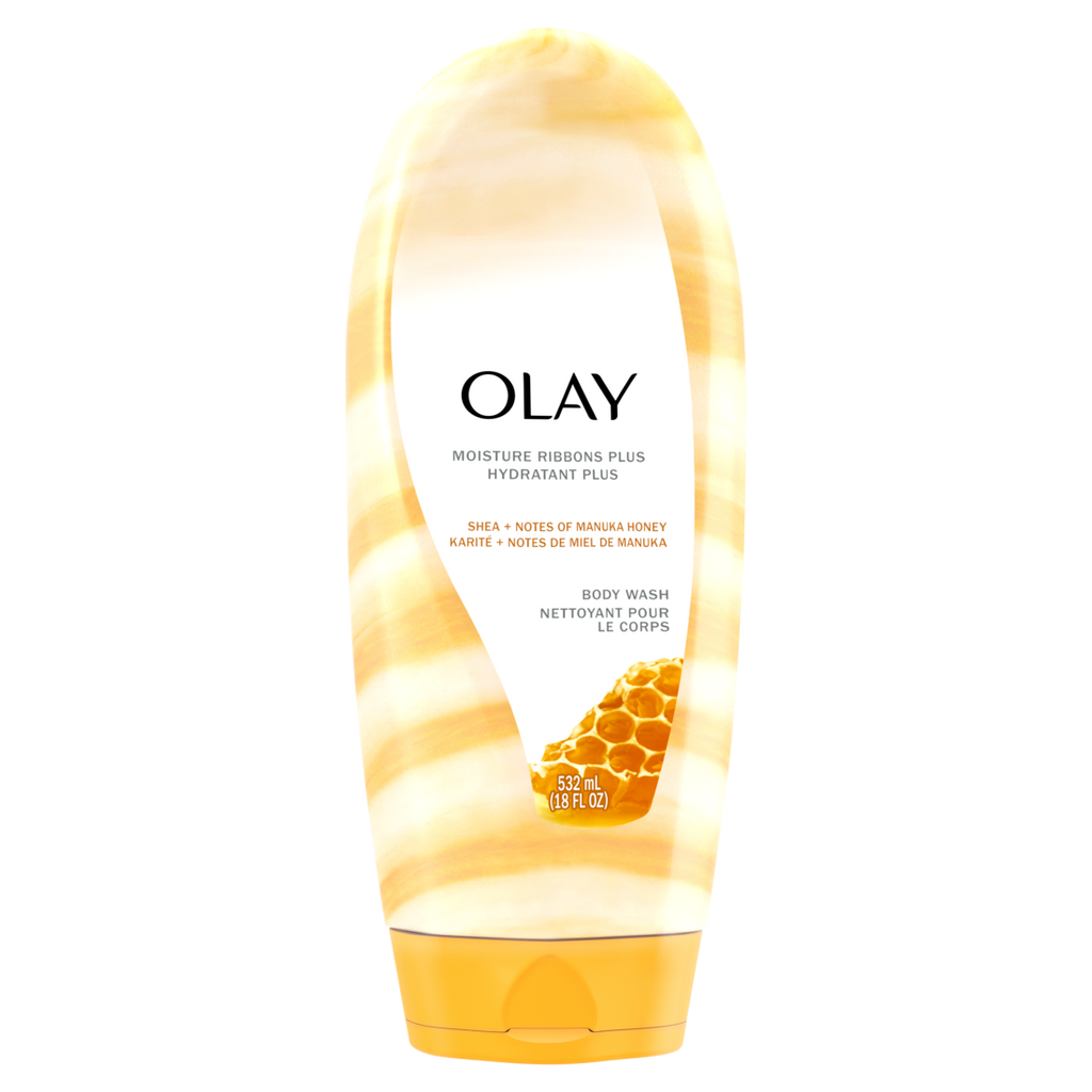 Olay Moisture Ribbons Plus Shea + Notes Of Manuka Honey Body Wash - 18oz/4pk