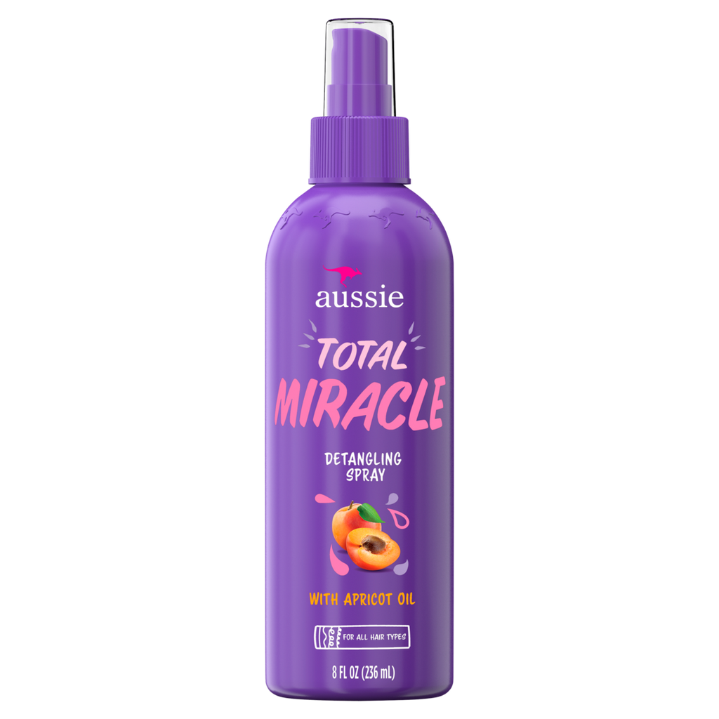 Aussie Total Miracle Hair Detangling Spray With Apricot Oil For All Hair Types - 8oz/12pk