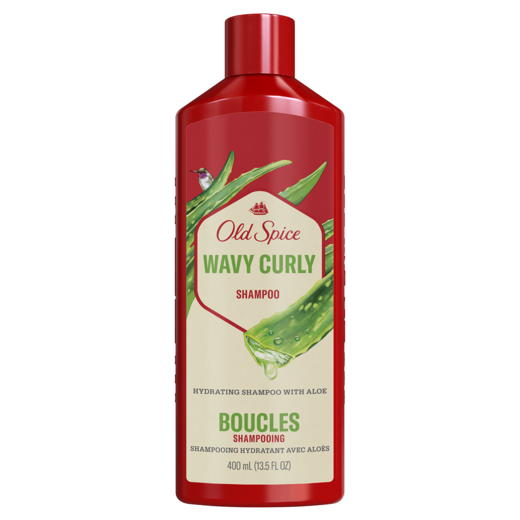 Old Spice Wavy Curly Shampoo For Men Healthier Fuller More Moisturized Looking Hair Tangle-Free Formula - 13.5oz/6pk