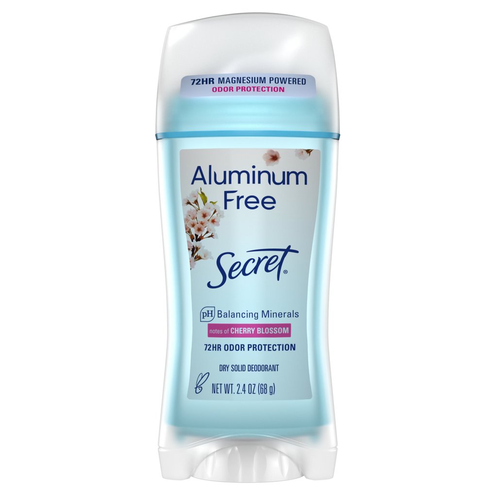 Secret Aluminum Free Deodorant For Women Dry Solid Cherry Blossom - 2.4oz/12pk