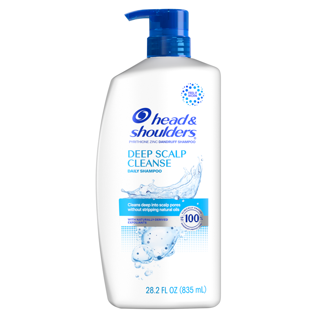 Head & Shoulders Dandruff Shampoo Anti-Dandruff Treatment Deep Scalp Cleanse For Daily Use Paraben Free - 28.2oz/4pk