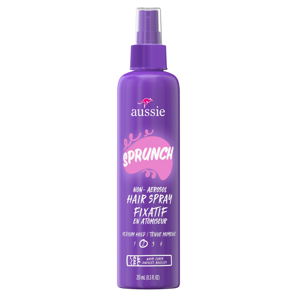 Aussie Sprunch Non-Aerosol Hair Spray For Curly Hair And Wavy Hair - 8.5oz/12pk
