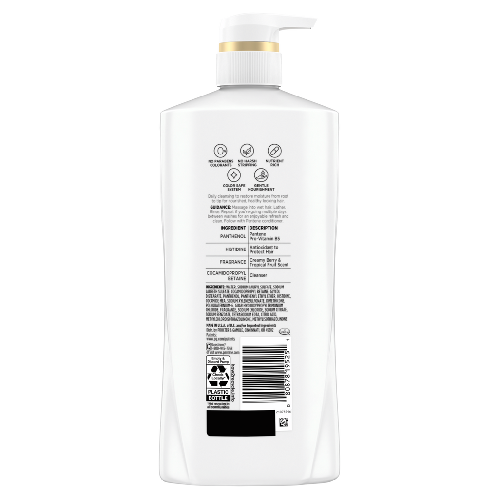 Pantene Daily Moisture Renewal 72 HR Lush Moisture Shampoo - 27.7oz/4pk