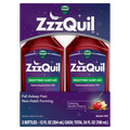 Zzzquil Liquid Sleep Aid Diphenhydramine 50Mg Hcl Calming Vanilla Cherry Flavored Nighttime Sleep Aid Liquid Sleep Aids For Adults 2 Pack - (2x12)oz/3pk