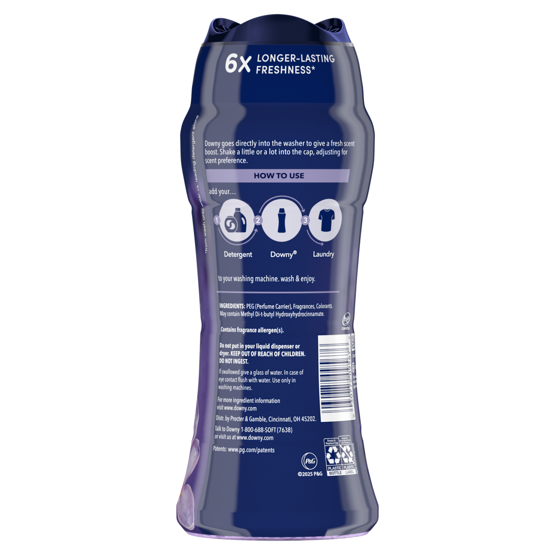 Downy Calm In-Wash Laundry Scent Booster Beads Soothing Lavender And Vanilla Bean Scent Laundry Scent Beads  Long-Lasting Freshness - 12.2oz/4pk