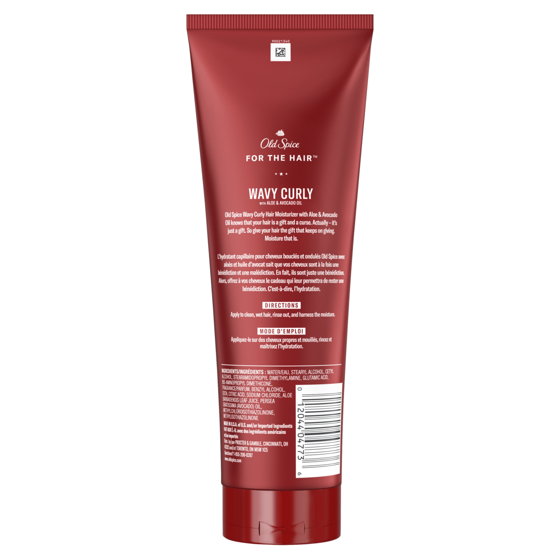 Old Spice Wavy Curly Hair Conditioner For Men Moisturized And Soft Hair With Aloe & Avocado Oil - 8oz/12pk