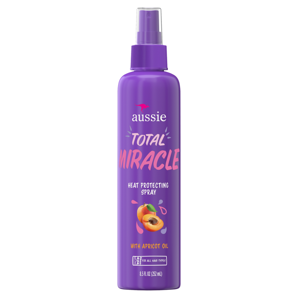 Aussie Total Miracle Heat Protecting Spray For All Hair Types - 8.5oz/12pk