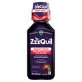 Zzzquil Liquid Max Strength Pain Reliever Nighttime Sleep Aid Liquid Acetaminophen 1000Mg Diphenhydramine 50Mg Hci Non-Habit Forming Black Cherry Flavored - 12oz/12pk