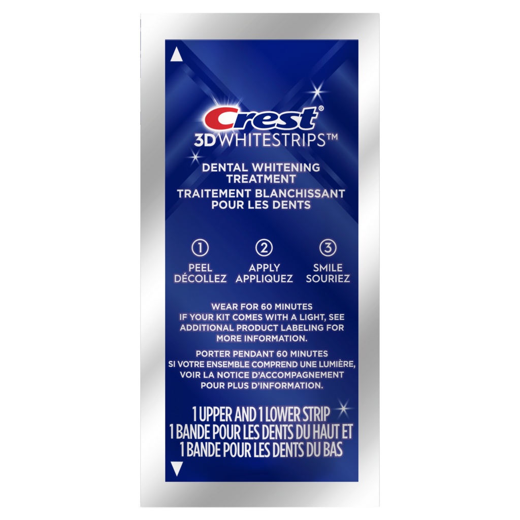 Crest 3Dwhitestrips 1 Week Smile Transformation At-Home Teeth Whitening Kit 14 Treatments 8 Levels Whiter - 14ct/8pk